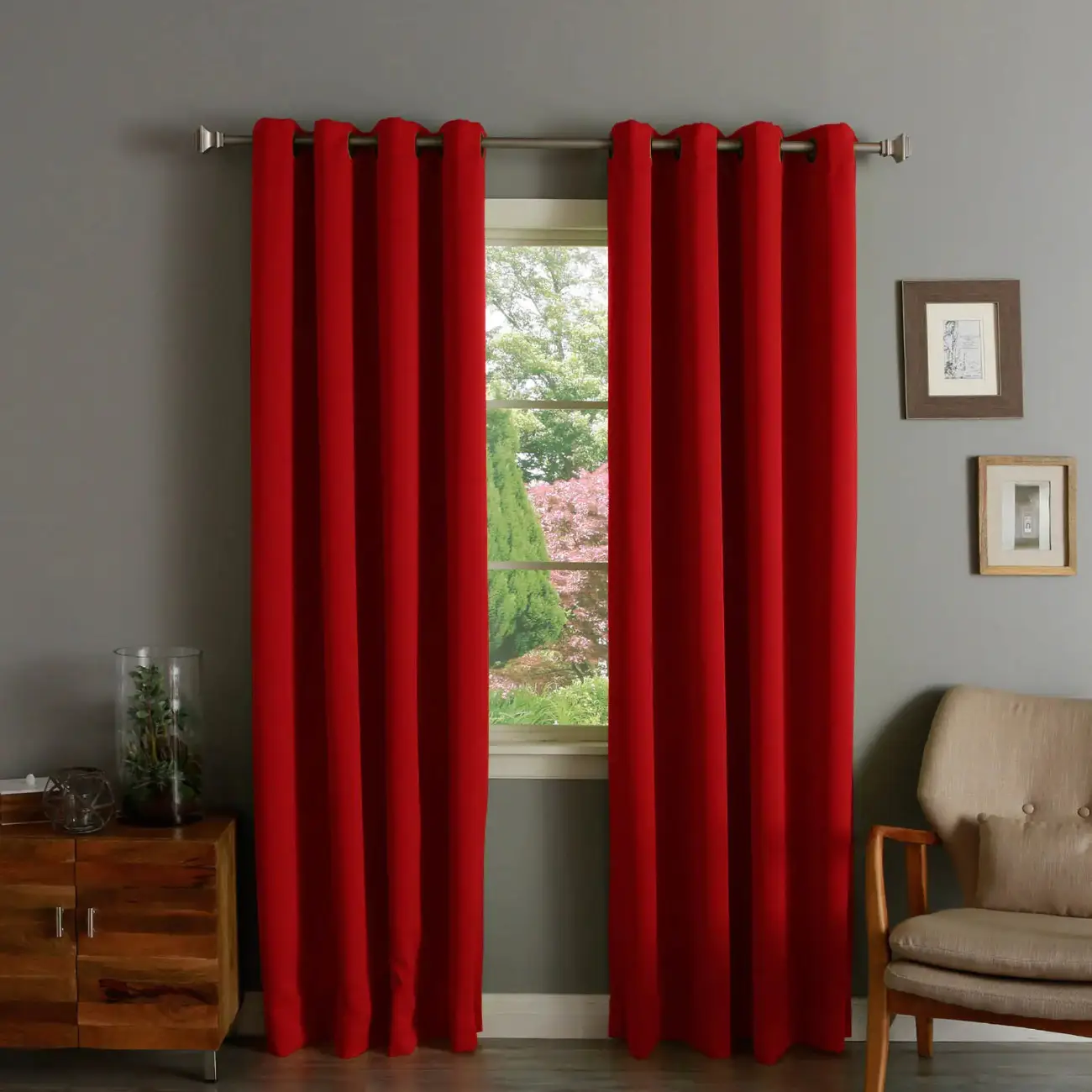 Blackout Curtains red

