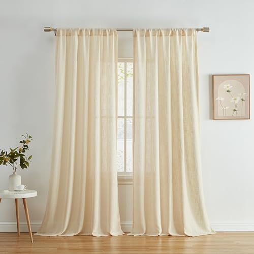 sheer curtains on the window